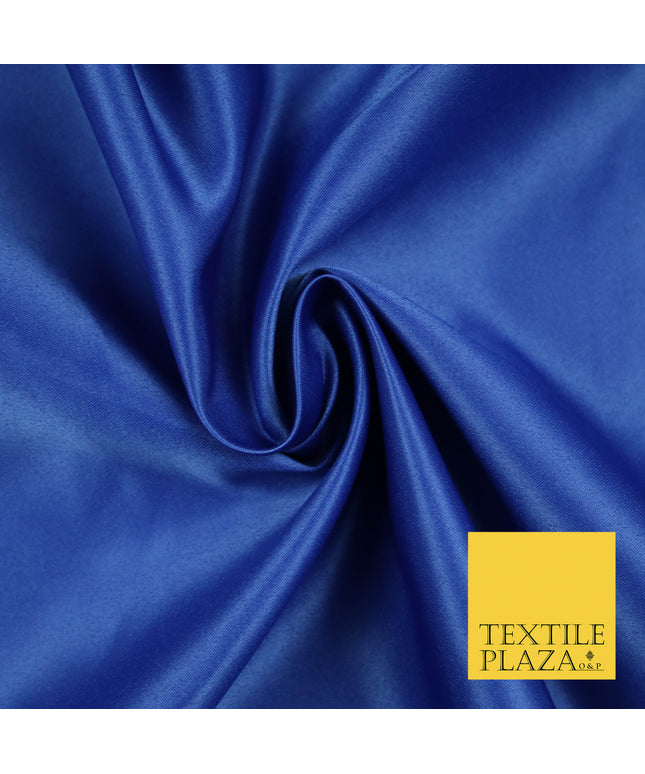 ROYAL BLUE Luxury Plain Smooth Matt Duchess Satin Fabric Material Bridal Wedding Dress 58" 5604