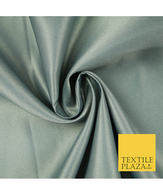 GREY Luxury Plain Smooth Matt Duchess Satin Fabric Material Bridal Wedding Dress 58" 5605