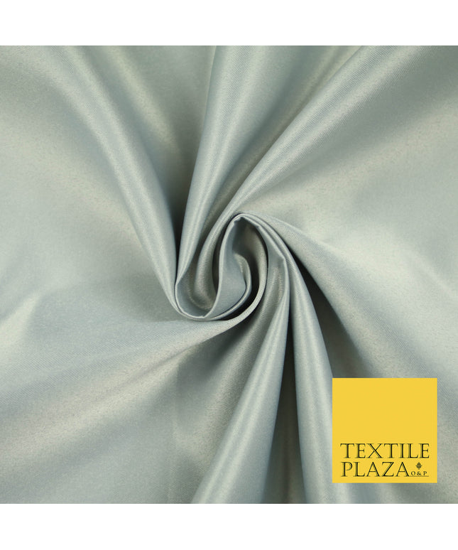 SILVER GREY Luxury Plain Smooth Matt Duchess Satin Fabric Material Bridal Wedding Dress 58" 5606