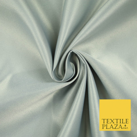 SILVER GREY Luxury Plain Smooth Matt Duchess Satin Fabric Material Bridal Wedding Dress 58" 5606