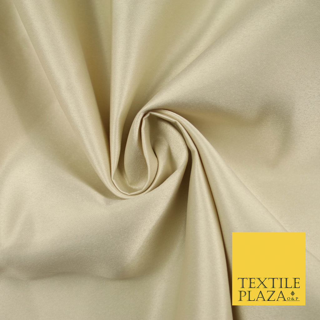 OYSTER GOLD Luxury Plain Smooth Matt Duchess Satin Fabric Material Bridal Wedding Dress 58" 5608