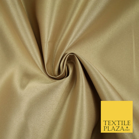 BEIGE GOLD Luxury Plain Smooth Matt Duchess Satin Fabric Material Bridal Wedding Dress 58" 5609