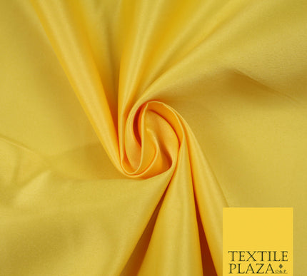 YELLOW Luxury Plain Smooth Matt Duchess Satin Fabric Material Bridal Wedding Dress 58" 5612