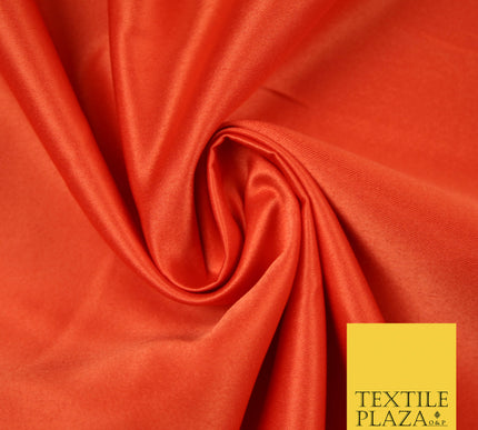 DEEP ORANGE Luxury Plain Smooth Matt Duchess Satin Fabric Material Bridal Wedding Dress 58" 5613