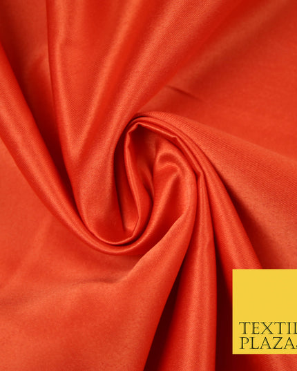 DEEP ORANGE Luxury Plain Smooth Matt Duchess Satin Fabric Material Bridal Wedding Dress 58" 5613