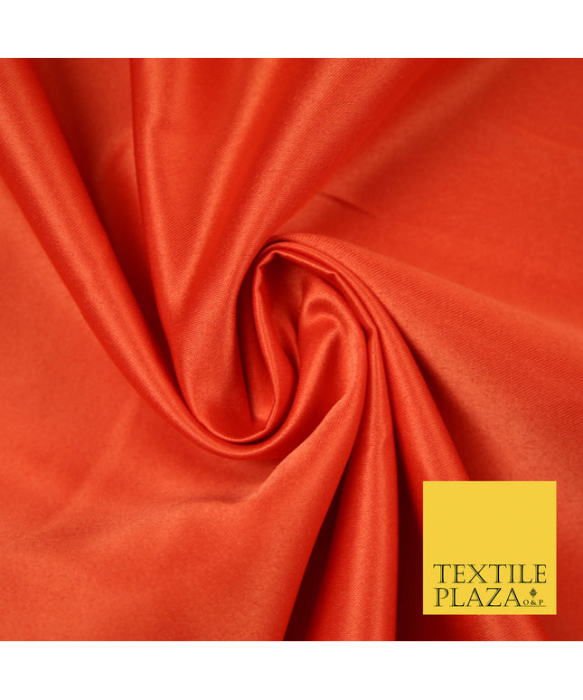 DEEP ORANGE Luxury Plain Smooth Matt Duchess Satin Fabric Material Bridal Wedding Dress 58" 5613