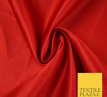 RED Luxury Plain Smooth Matt Duchess Satin Fabric Material Bridal Wedding Dress 58" 5614