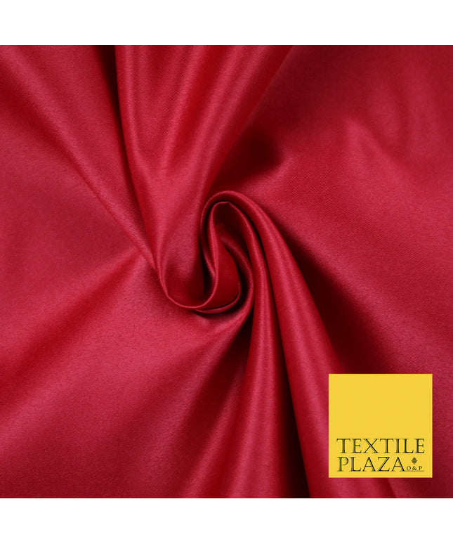 DEEP RED Luxury Plain Smooth Matt Duchess Satin Fabric Material Bridal Wedding Dress 58" 5615