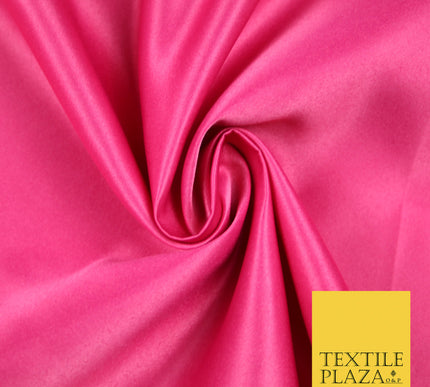 HOT PINK Luxury Plain Smooth Matt Duchess Satin Fabric Material Bridal Wedding Dress 58" 5620