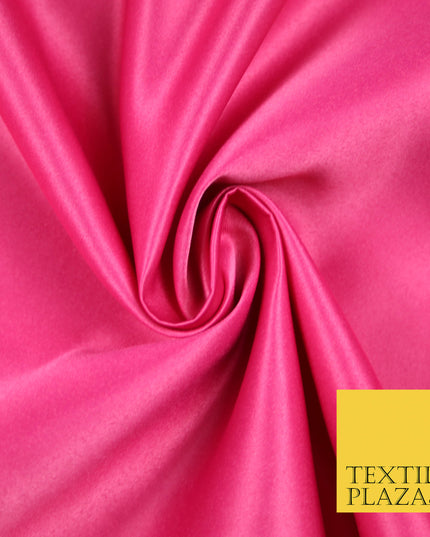 HOT PINK Luxury Plain Smooth Matt Duchess Satin Fabric Material Bridal Wedding Dress 58" 5620