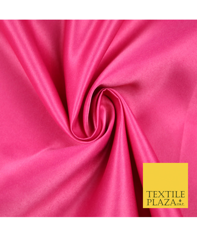 HOT PINK Luxury Plain Smooth Matt Duchess Satin Fabric Material Bridal Wedding Dress 58" 5620