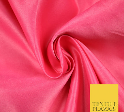CANDY PINK Luxury Plain Smooth Matt Duchess Satin Fabric Material Bridal Wedding Dress 58" 5621