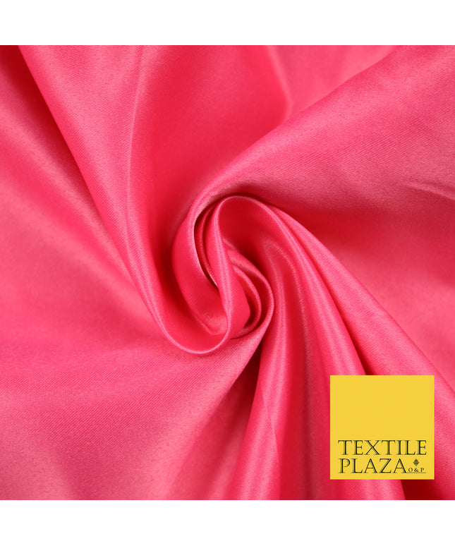 CANDY PINK Luxury Plain Smooth Matt Duchess Satin Fabric Material Bridal Wedding Dress 58" 5621