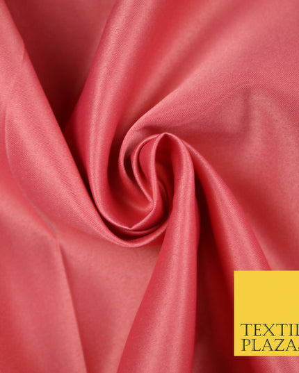 CORAL Luxury Plain Smooth Matt Duchess Satin Fabric Material Bridal Wedding Dress 58" 5623