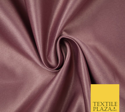 MAUVE Luxury Plain Smooth Matt Duchess Satin Fabric Material Bridal Wedding Dress 58" 5624