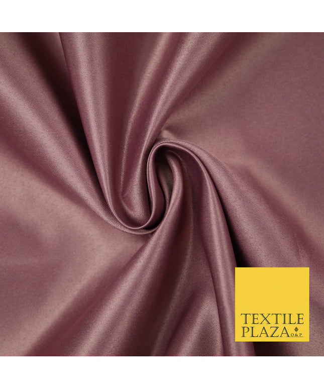 MAUVE Luxury Plain Smooth Matt Duchess Satin Fabric Material Bridal Wedding Dress 58" 5624