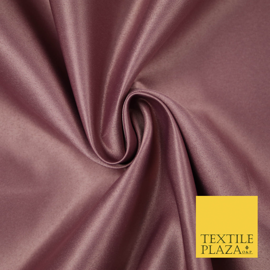 MAUVE Luxury Plain Smooth Matt Duchess Satin Fabric Material Bridal Wedding Dress 58" 5624