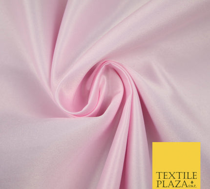 PALE BABY PINK Luxury Plain Smooth Matt Duchess Satin Fabric Material Bridal Wedding Dress 58" 5626