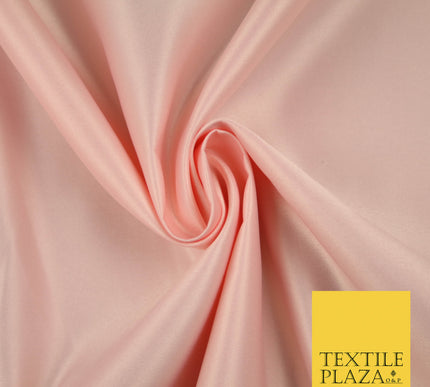 PALE POWDER PINK Luxury Plain Smooth Matt Duchess Satin Fabric Material Bridal Wedding Dress 58" 5628