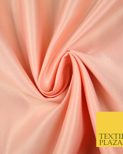 PEACH Luxury Plain Smooth Matt Duchess Satin Fabric Material Bridal Wedding Dress 58" 5630