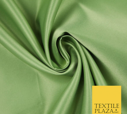 SAGE GREEN Luxury Plain Smooth Matt Duchess Satin Fabric Material Bridal Wedding Dress 58" 5632