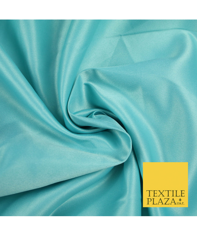 SKY BLUE Luxury Plain Smooth Matt Duchess Satin Fabric Material Bridal Wedding Dress 58" 5636