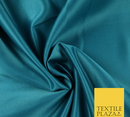 TEAL Luxury Plain Smooth Matt Duchess Satin Fabric Material Bridal Wedding Dress 58" 5640