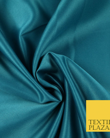 TEAL Luxury Plain Smooth Matt Duchess Satin Fabric Material Bridal Wedding Dress 58" 5640