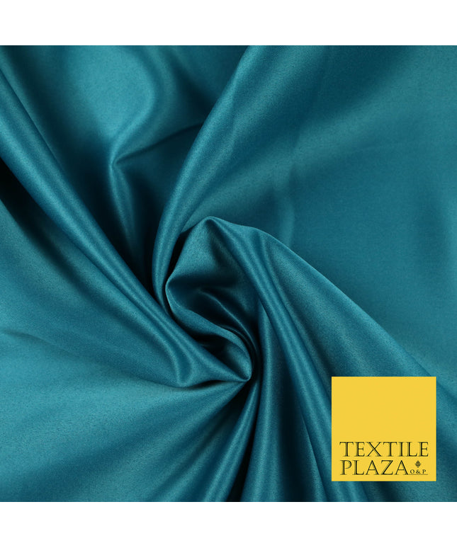 TEAL Luxury Plain Smooth Matt Duchess Satin Fabric Material Bridal Wedding Dress 58" 5640