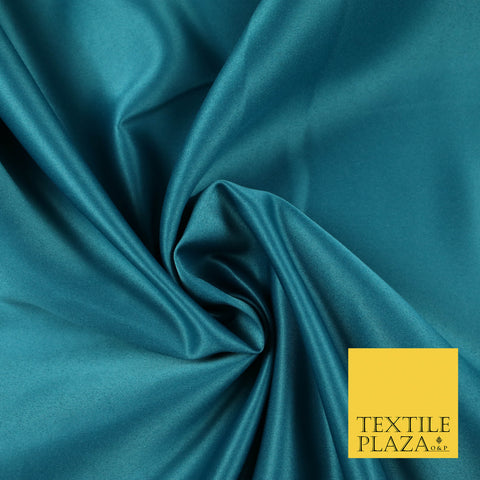 TEAL Luxury Plain Smooth Matt Duchess Satin Fabric Material Bridal Wedding Dress 58" 5640