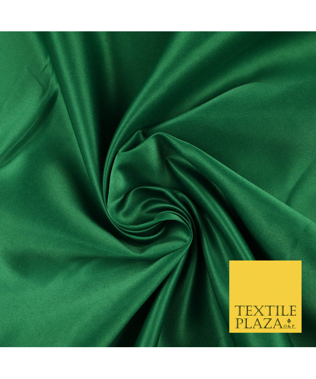 EMERALD GREEN Luxury Plain Smooth Matt Duchess Satin Fabric Material Bridal Wedding Dress 58" 5641