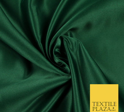 BOTTLE GREEN Luxury Plain Smooth Matt Duchess Satin Fabric Material Bridal Wedding Dress 58" 5643