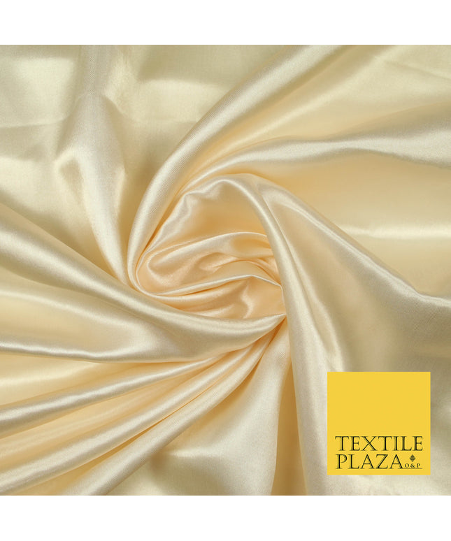 NUDE Luxury Plain Smooth Shiny Lightweight Poly Satin Fabric Dress Lining Material 58" 5653