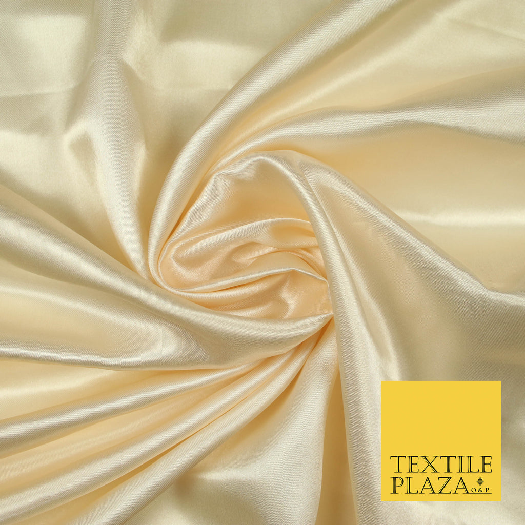 NUDE Luxury Plain Smooth Shiny Lightweight Poly Satin Fabric Dress Lining Material 58" 5653