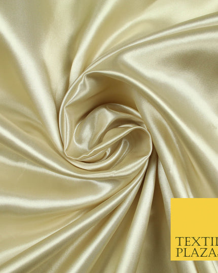 CHAMPAGNE Luxury Plain Smooth Shiny Lightweight Poly Satin Fabric Dress Lining Material 58" 5656