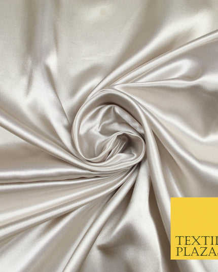 ANTIQUE GREY Luxury Plain Smooth Shiny Lightweight Poly Satin Fabric Dress Lining Material 58" 5661
