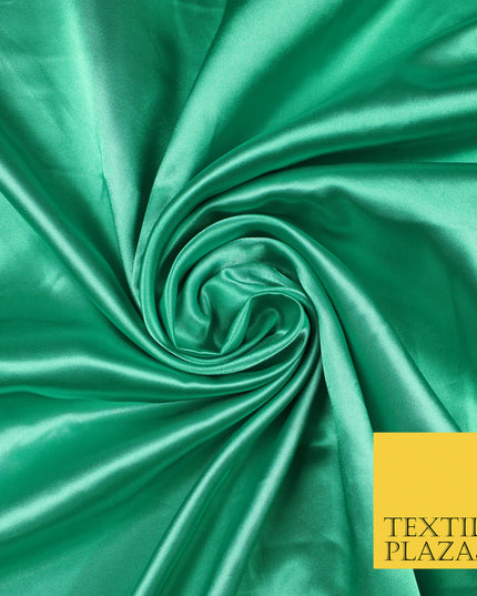 LIGHT GREEN Luxury Plain Smooth Shiny Lightweight Poly Satin Fabric Dress Lining Material 58" 5671