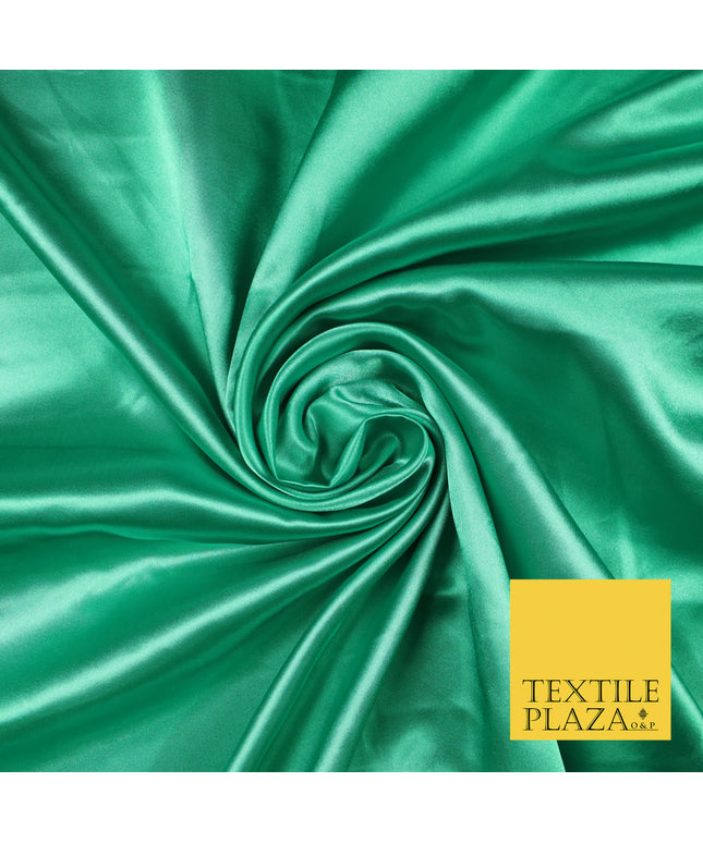 LIGHT GREEN Luxury Plain Smooth Shiny Lightweight Poly Satin Fabric Dress Lining Material 58" 5671