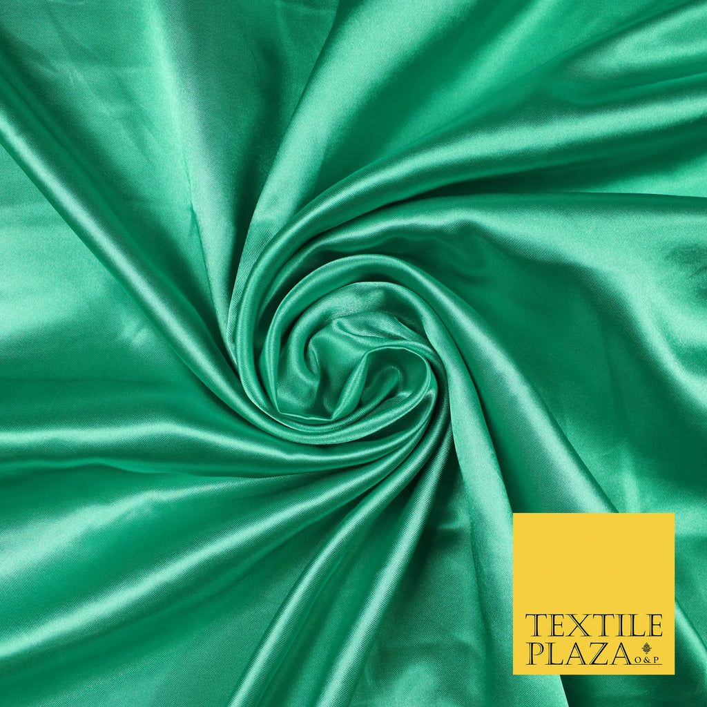 LIGHT GREEN Luxury Plain Smooth Shiny Lightweight Poly Satin Fabric Dress Lining Material 58" 5671