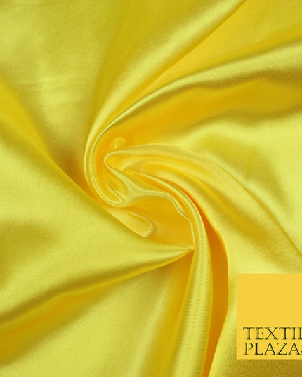 SUNFLOWER YELLOW Luxury Plain Smooth Shiny Lightweight Poly Satin Fabric Dress Lining Material 58" 5683