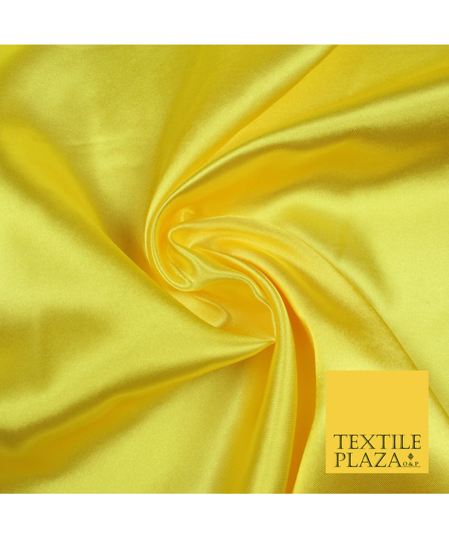 SUNFLOWER YELLOW Luxury Plain Smooth Shiny Lightweight Poly Satin Fabric Dress Lining Material 58" 5683