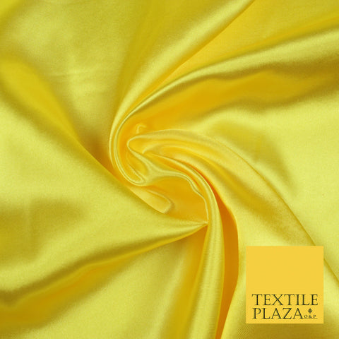 SUNFLOWER YELLOW Luxury Plain Smooth Shiny Lightweight Poly Satin Fabric Dress Lining Material 58" 5683