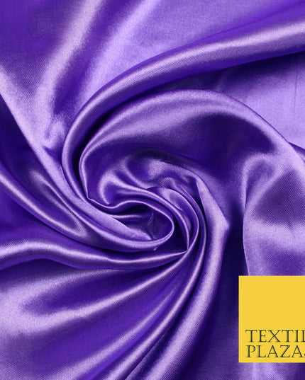 LIGHT PURPLE Luxury Plain Smooth Shiny Lightweight Poly Satin Fabric Dress Lining Material 58" 5694