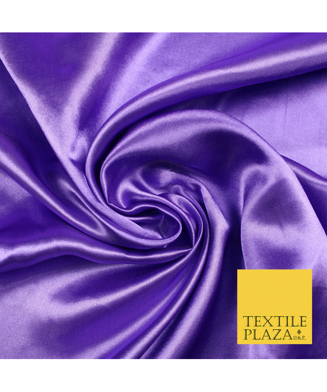 LIGHT PURPLE Luxury Plain Smooth Shiny Lightweight Poly Satin Fabric Dress Lining Material 58" 5694
