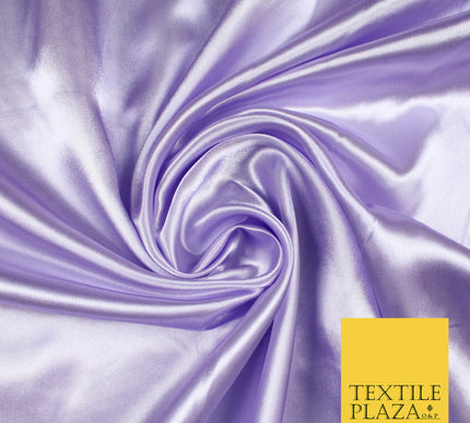 LAVENDER Luxury Plain Smooth Shiny Lightweight Poly Satin Fabric Dress Lining Material 58" 5696