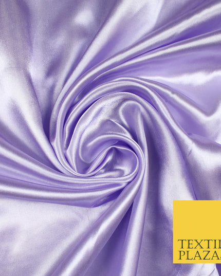 LAVENDER Luxury Plain Smooth Shiny Lightweight Poly Satin Fabric Dress Lining Material 58" 5696