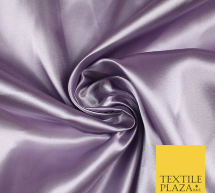 AMETHYST MAUVE Luxury Plain Smooth Shiny Lightweight Poly Satin Fabric Dress Lining Material 58" 5697