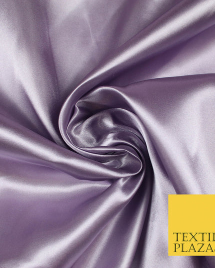 AMETHYST MAUVE Luxury Plain Smooth Shiny Lightweight Poly Satin Fabric Dress Lining Material 58" 5697