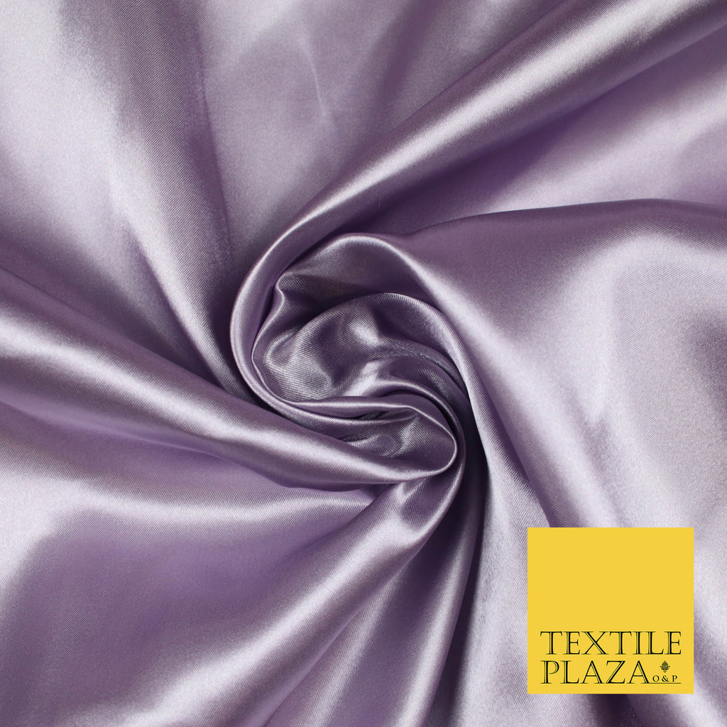 AMETHYST MAUVE Luxury Plain Smooth Shiny Lightweight Poly Satin Fabric Dress Lining Material 58" 5697