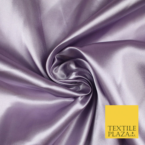 AMETHYST MAUVE Luxury Plain Smooth Shiny Lightweight Poly Satin Fabric Dress Lining Material 58" 5697